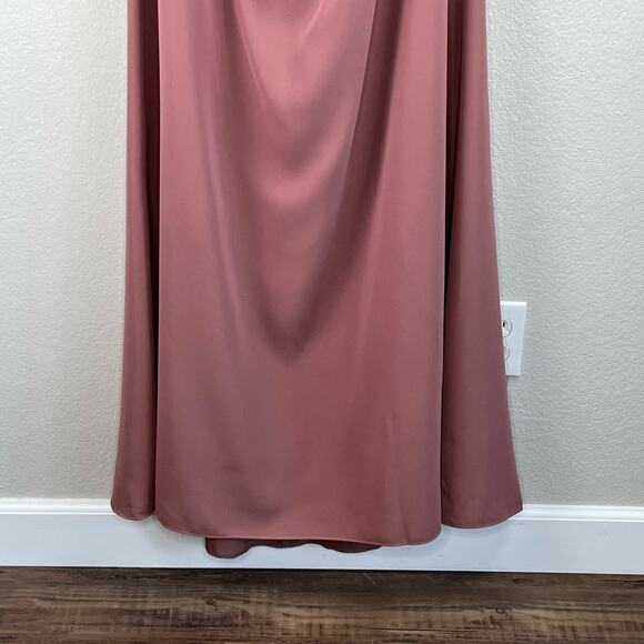 After Six Sienna Brown High Neck Halter Open-Back Evening Gown Plus 20 NWT - Picture 8 of 16